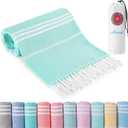Antfuny Turkish Beach Towels Vacation Essentials Quick Dry Sand Free Oversized Bath Pool Swim Towel Extra Large XL Blanket Adult Travel Gift Cruise Accessories Must Haves Clearance Stuff Necessities (72 x 36 inch, Thinner Aqua)