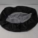 POPETPOP Heavy Duty Fire Pit Pan Cover for Round Built In Outdoor Fireplaces Oxford Fabric with Elastic Hem Weatherproof Protection Against Rain Debris and Wind Black