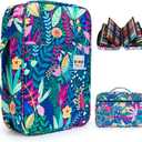 YOUSHARES 300 Slots Color Pencil Case - Pen Case Organizer with Handy Wrap & Zipper, Multilayer Holder for Prismacolor Colored Pencils & Gel Pen (Rainforest)
