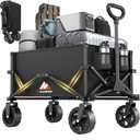 Collapsible Wagon with Wheels, Portable Wagons Carts Foldable, Folding Wagon Cart for Groceries, Sports Garden Shopping Utility Wagon