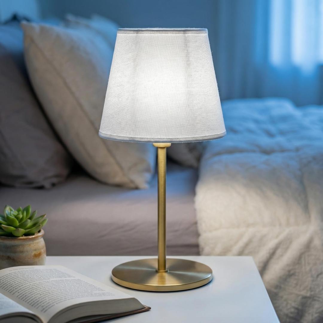 Cordless Table Lamp, Adjustable Height Battery Operated Desk Lamp with Remote, 5000mAh Rechargeable Light 16 RGB Colors for Bedroom, Living Room, Patio - White