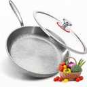 9.4'' Titanium Pans for Cooking Pure Healthy Titanium Frying Pan