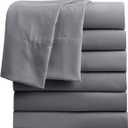 FreshCulture King Flat Sheets Only, Pack of 6, Soft Microfiber Bedding Sheets for Home, Salons, Hotels, Bulk Flat Sheets Only King Size (Dark Grey)