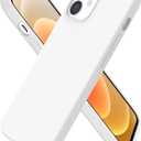 ORNARTO Compatible with iPhone 12 Mini Case, Slim Liquid Silicone 3 Layers Full Covered Soft Gel Rubber with Microfiber Case Cover 5.4 inch-White
