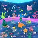 Ocean Glow in The Dark Slime Kit 9 Pack, with Deep Sea Slime Charms, Sensory DIY Rainbow Slime for Kids, Glow Party Favors for Girls & Boys, Halloween