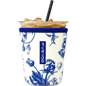 Reusable Iced Coffee Sleeve, Insulated Neoprene for Cold Drinks