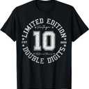Official Double Digits 10 Year Old Gifts 10th Birthday 2015 T-Shirt M