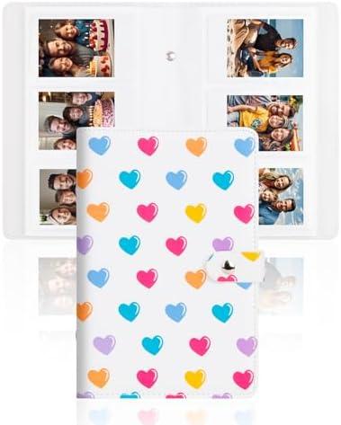 Veicevol 156 Pockets Photo Albums for Fujifilm Instax Mini Camera, Polaroid Camera, Leather Cover, Photo Album for Instax Mini 12 11 9 40 90 8 7 Evo LiPlay Instant Camera, 2x3 Photo Album (White), Pack Of 2 