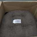 Tromlycs Chair Cushions for Dining Chairs Kitchen Seat Cushions Room Set of 4 Pads with Ties Indoor Non Slip Office 18 x 18 Inch, Dark Brown