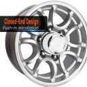 4Pcs 3.03inch Wheel Center Caps for Weld Racing Hub Wheels Rims Chrome Hub Covers (Diameter 3.03 in, Height 2.36 in)