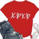 Valentine Teacher Shirt Women-Cute My Class is Full of Sweet Hearts Short Sleeve Valentines Day Teacher Tee Tops