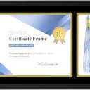 Melannco 18.8x12.1 Inch Black Wood Diploma Frame With Tassel Holder- Frame Displays One 8.5x11 Inch Certificate and One Tassel (18.8 Inch x 12.1 Inch)