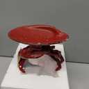 Creative Co-Op Distressed Cast Iron Crab Shaped Decorative Dish, Red, 6"L x 4.5"W x 4.75"H