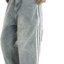 Men's Baggy Vintage Jeans Loose Fit Denim Pants with Stripes on The Side Relaxed Skateboard Denim (S)