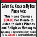 Funny No Soliciting Sign, Metal Warning Tin Signs, Before You Knock on My Door Please Note, Yard Sign Garage Farm Garden Wall Decor Sign Plaque Outdoor for Home Fence 8 X 12 Inches (tph-153)