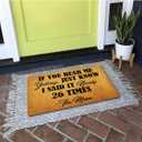 Funny Welcome Doormats for Entrance Way Indoor If You Hear Me Yelling Just Know I Said Nicely 26 Times Personalized Kitchen Rugs and Mats With Anti-Slip Rubber Back Novelty Gift Mat(23.7 X 15.9 in)