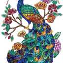 EOBROMD Diamond Hanging Art Kits for Adults Flower, Peacock DIY Special Shaped Rhinestone Kits for Adults, Diamond Art Painting Suncatcher, Window Pendants Home Garden Wall Hanging Ornament