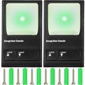 Saillong 2 Pcs Garage Door Opener Button Compatible with Liftmaster 41A5273-1 78LM, Multi Function Control Replacement Wall Panel Keypad, Garage Door Opener Wall Mount with Lighting Control