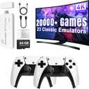 2025 Retro Gaming Console Pro, Retro Game Stick with 4K HDMI, Classic Video Games with 20,000+ Games and 23 Emulators, Upgraded Dual 2.4G Wireless Controllers 64GB