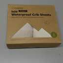 2-Pack Waterproof Baby Crib Sheets for Boys, Girls - 52x28 Viscose Derived from Bamboo Toddler Bed Sheet Neutral, Fitted Crib Mattress Protector Cover for Baby Bedding, Soft & Gentle (Ecru)