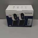 Security Camera Wireless Outdoor, 4MP Recharge Battery Powered WiFi Camera with Solar Panel, Motion Detection, Color Night Vision, 2-Way-Audio, 2.4G/5G Dual Band WiFi (2 Pack)