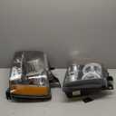 APSVE Black Housing Headlight Assembly Compatible with 2007-2014 Chevy Avalanche Suburban Tahoe,Clear Driver and Passenger Side Lamps