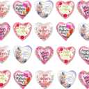 KIPETTO Happy Mother's Day Balloons 20Pcs 18inch Aluminum Foil Balloons Heart Balloons for Mother's Day Birthday Party Decorations