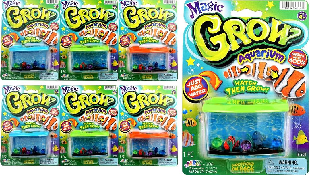 JA-RU Magic Grow-Aquarium Growing-Fish Toy Set Water Expanding Toys | Water Growing Animals Deep Sea Creatures Toys | Best Gift Idea Birthday Boy and Girl | Party Favor-Kid Toy. 306-6A (1 Pack)
