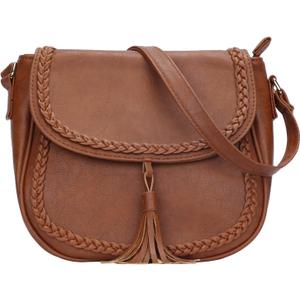 KKXIU Casual Flap Saddle Crossbody Bags for Women Purses and Handbags with Tassel