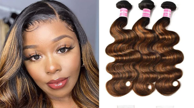  Brown Bundles Copper Red Bundles Human Hair 14 14 14 Inch Brazilian Virgin Color #33 Body Wave Bundle Hair Extensions