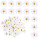 100PCS Fabric Daisy Flower Head, 1.77Inch White Daisy Artificial Flowers Fake Flowers Heads Artificial Gerbera Daisies for DIY Craft Wedding Home Party Decoration