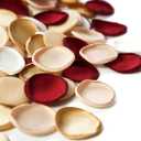 Floroom 300pcs Rose Petals Red Gold Faux Silk Flower Petals for Wedding Flower Girl Basket Aisle Scatter Cake Sweetheart Table Centerpieces Party Confetti Bridal Shower Romantic Night Decoration