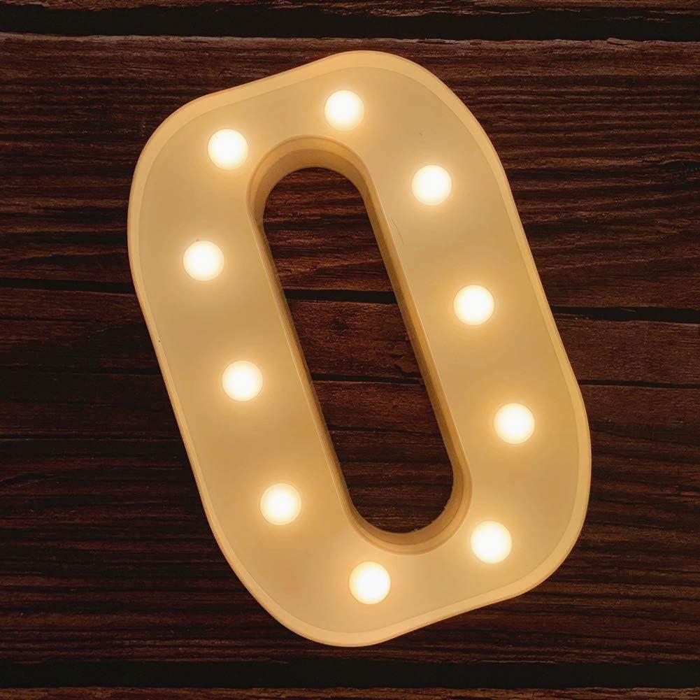 MUMUXI Marquee Light Up Letters | Large Light Up Numbers | Battery Powered and Bright with Every Letter of The Alphabet | for Wedding, Birthday, Party, Celebration, Christmas or Home Decoration (O)