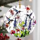 2 x Hummingbird Hanging Ornament, Christmas Ornaments, Xmas Decorations for Tree, Ornaments for Christmas Tree, Holiday Ornament, Hummingbird Gifts, Holiday Party Gifts, and Xmas Gift Ideas