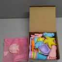 REZUCREY Beach Toys, Ice Cream Sand Toys for Toddlers, with Collapsible Bucket and Shovels for Kids with Bag, Travel Toys for Boys Baby Girls Age 3 4 5 6 7 8+