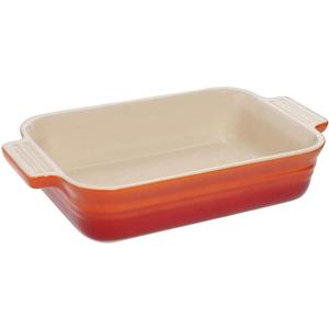Le Creuset Stoneware 7 by 5-Inch Rectangular Dish, Flame