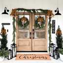 2 x 12Pcs Vintage Velvet Bows Christmas Tree Decorations,6 Inch Brown Xmas Ornaments for Tree Home Party Front Door Wreath Holiday Indoor Inside Decor