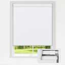 LazBlinds No Drill Blinds for Indoor Windows, Blackout Roller Shades, Cordless Window Blackout Blinds, Thermal Insulated Fabric UV Protection for Home and Office, 32.5" W x 48" H, White