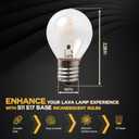 Seentech 4-Pack Lava Lamp Bulbs 40 Watt, S11 E17 Intermediate Base Replacement - Lava Lamp Replacement Bulb, Suitable for 14.5-Inch/20oz Flash and Lava lamp (4 Pack)