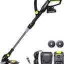 NovorikX 20V String Trimmer Cordless, 12 Inch Battery Powered Grass Trimmer for Women & Seniors, 2 x 2.0Ah Batteries & Charger Included, 3.7lbs Light Weight Weed Wacker