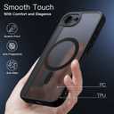 JETech Magnetic Case for iPhone 17e (2026) / iPhone 16e Compatible with MagSafe, Translucent Matte Back Slim Shockproof Phone Cover, 6.1-Inch Display (Black)