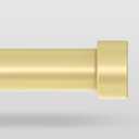 Gold Curtain Rods for Windows 20 to 40 Inch, 1" Diameter Drapery Rods with Modern Style End Cap Finials,Heavy Duty Decorative Brass Winddow Pole (18"-45"|1 Pack)