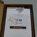 8x10 Picture Frames Walnut Solid Wood with Real Glass Vertical Horizontal Standing Display Photos 5x7/6x8 with Mat or 8x10 Without Mat Lovely Gift for Desk Tabletop Wall Mount H10