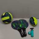 Waboba Sport Beach Pack – Includes 9 Inch Water Football, Beach Volleyball & Paddle Set – Perfect Summer Essential Bundle for Beach Games – Vacation Toys for Kids & Adults Ages 8 & Up – Green