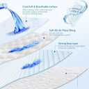 Kmall Cooling Queen Size Mattress Protector - 100% Waterproof & Breathable Cool 3D Air Fabric Bed Mattress Cover, Ultra Soft Noiseless Mattress Pad for 8"-21" Deep Pocket, Machine Washable (White)