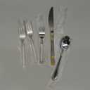 Utensils 3 Forks, One Knife, And One Spoon (Silver/Gold)