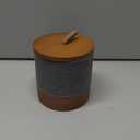 Miamolo Ceramic Spice Jars with Lids, Coffee Canister with Airtight Lid, Small Kitchen Food Storage Jars for Spice Sugar Tea Bag, Stackable Decor Kitchen Jar for Counter - Gray & 20 fl.oz (Grey)