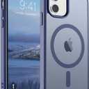 SUPFINE Magnetic for iPhone 11 Phone Case(Compatible with MagSafe)(Military Grade Drop Protection) Slim Translucent Matte Shockproof with Anti-Fingerprint Phone Case, Lavender Gray