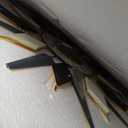 24 Inch Modern Metal Wall Clock Unique Design, Large Silent Battery Operated Non Ticking, Wall Clock for Living Room Kitchen Office Decor (Nary&white)