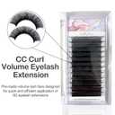 Premium Eyelash Extension Set - 5D Premade Fans Eyelashes Extensions - CC Curl Volume Lash Extensions - Black Individual Eyelashes Tray for Professional Salon, (Mix /0.07CC Curl - 5D)